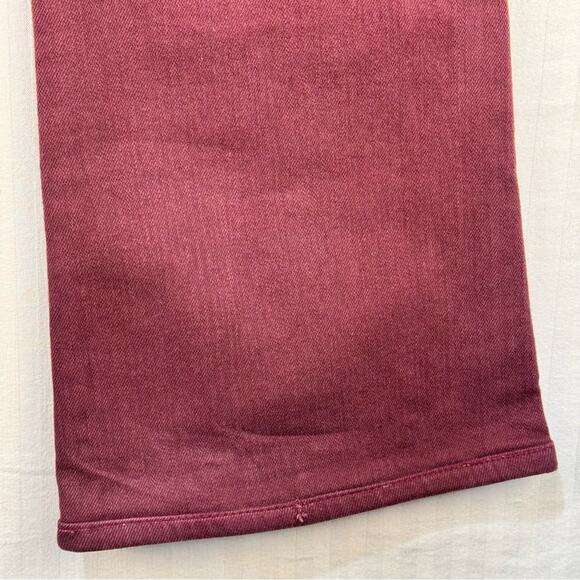 Veronica Beard Beverly Skinny Flare High-Rise Burgundy Red Denim Jeans Size 24 - Picture 10 of 10